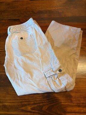 J. Jill Cream Corduroy Cargo Pants